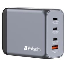 Зарядно устройство Verbatim GNC-200 GaN Charger 4 Port 200W USB A/C (EU/UK/US)