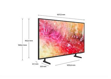 Телевизор Samsung 75' 75DU7172 AI 4K UHD LED TV, SMART, 3xHDMI, 2xUSB, Black