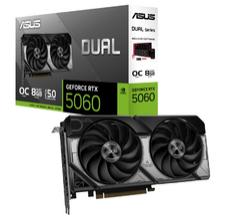 Видео карта Asus Dual GeForce RTX 5060 8GB GDDR7 OC