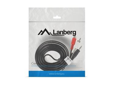 Кабел Lanberg mini jack 3.5mm (M) 3 pin -> 2X RCA (chinch) (M) cable 2m