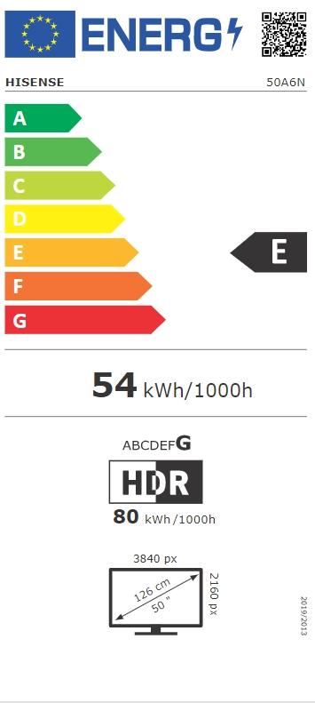 Телевизор Hisense 50' A6N, 4K Ultra HD 3840x2160, DLED, DFA, Precision Colour, HDR 10+, HLG, Dolby Vision, Light Sensor, DTS Virtual X, Smart TV, WiFi, BT, AnyView Cast, Gaming Mode, 1xHDMI2 eArc, 2xHDMI, 2xUSB, LAN, CI+, DVB-T2/C/S2, Black