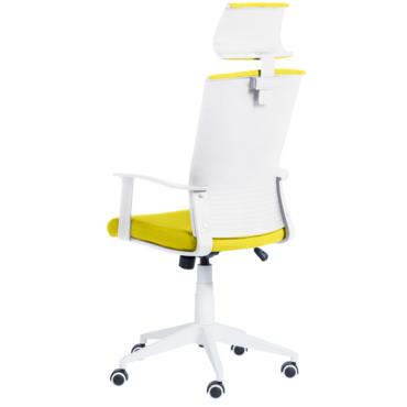 Директорски стол МАЛИК- снимка отзад, бял полипропиленов гръб