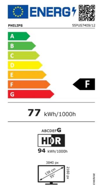 Телевизор Philips 55PUS7409/12, 55' 4K UHD LED, 3840x2160, DVB-T/T2/T2-HD/C/S/S2, 60Hz, Pixel Precise UHD, HDR+, Google TV, Dolby Atmos, VRR, 3*HDMI, 2*USB, 802.11ac, 20W RMS, Black