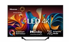 Телевизор Hisense 65' A7NQ, 4K Ultra HD 3840x2160, QLED, FALD, Quantum Dot, HDR 10+, HLG, Dolby Vision, Dolby Atmos, Smart TV, Light Sensor, WiFi Direct, BT, Anyview Cast, 3xHDMI, 2xUSB, LAN, CI+, DVB-T2/C/S2, Dark Grey