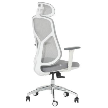 Директорски стол ЙОАН- снимка отстрани, бяла рамка