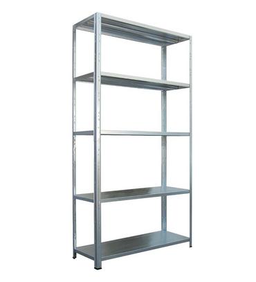 Метален стелаж поцинкован FRT 180х90х40 см 70 кг/рафт - снимка отстрани