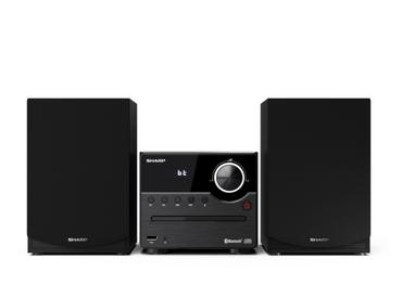 Аудио система Sharp Audio Systems XL-B512(BK), HI-FI MICRO SYSTEM, 45W total max power output, FM PLL tuner, Bluetooth v5.0, CD player, USB, 3.5mm Aux-in / line-in, wooden speaker, Black