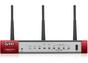 Защитна стена ZyXEL USG20W-VPN Firewall, 802.11ac/n Wireless (3x3/80MHz), 10x VPN (IPSec/L2TP), up to 15 SSL (5 included), 1x WAN, 1x SFP, 4x LAN/DMZ, 1x USB port, Optional: Content Filtering, Antispam (licenses)