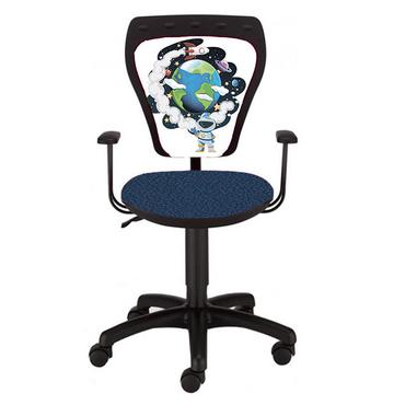 Детски стол КОСМОС- черна база, снимка отпред