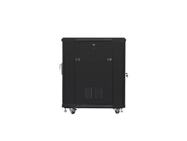 Комуникационен шкаф Lanberg rack cabinet 19' free-standing 15U/600x800 (flat pack) with mesh door black