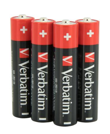 Батерия Verbatim ALKALINE BATTERY AAA 4 PACK (HANGCARD)