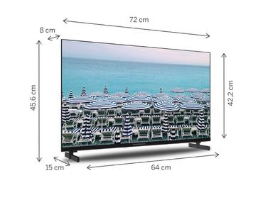 Телевизор Thomson 32'HD Easy TV; 1366 x 768 (HD), DLED, 60 Hz, DVB-T/T2/C/S/S2,HDMI 3 (1.4), USB 2 (2.0), S/PDIF 1x coaxial, AV IN, Hotel mode, Side Feet, Black
