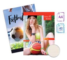 Тетрадка телчета А4 вестник 40 л редове