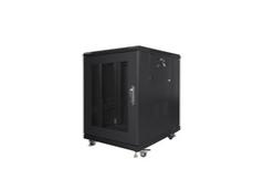Комуникационен шкаф Lanberg rack cabinet 19' free-standing 15U/600x800 (flat pack) with mesh door black