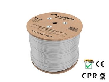 Кабел Lanberg LAN cable CAT.6a uftp 305m solid cu lszh grey cpr + fluke passed
