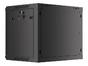 Комуникационен шкаф Lanberg rack cabinet 19' wall-mount 9U/600x450 for self-assembly with metal door  black (flat pack)