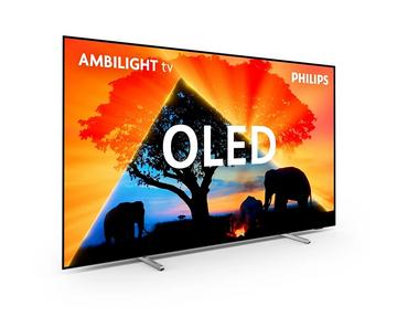 Телевизор Philips 55OLED769/12 , 55' UHD 4K OLED 120Hz Ultra-low lag, 3840x2160, DVB-T/T2/T2-HD/C/S/S2, Ambilight 3, HDR10+, Titan OS, Dolby Vision, Atmos, DTS Play-Fi, P5 Perfect/Al, BT 5.2, 4*HDMI, G-Sync, VRR, Free Sync, 2* USB, 802.11ac, Lan, 20W RMS