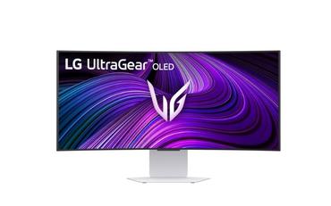 Монитор LG 34GX90SA-W, 34', OLED UltraGear 21:9 Curved Smart, IPS 0.03 ms, WQHD (3440x1440), 240Hz, HDR 10, 1500000:1, 250 cd/m2, DCI-P3 98.5%, USB 3.0, VRR, Free-sync, G-Sync, USB-C, PD 65W, HDMI, DP, PBP, Speakers, LG Switch, Height, Swivel, Tilt, White