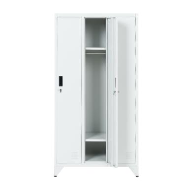 Метален гардероб BTL К с 3 отделения 166х83х45 см- празен, с отворена врата посредата