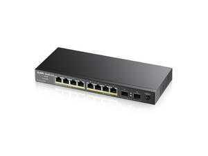 Комутатор Zyxel GS1100-10HP v2, unmanage PoE 8x Gigabit, 2x Fiber Uplink, 120 Watt PoE