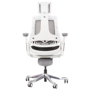 Директорски стол АЛЕКО-сниман отзад, бял полипропилен