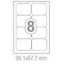 Самозалепващи етикети 99.1x67.7 8 бр.