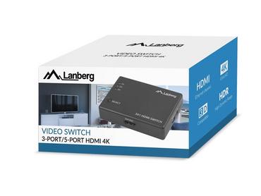 Адаптер Lanberg Video Switch 3x HDMI + Micro USB port + Remote Controller, black