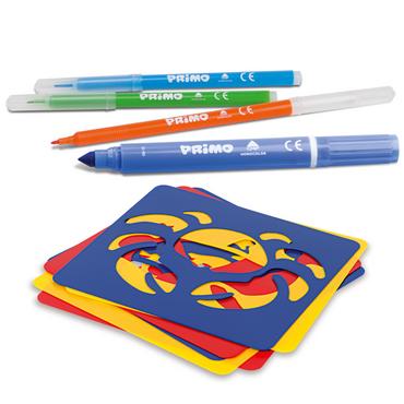 Флумастери Primo 36 броя и маркери Primo 36 броя + 3 шаблона