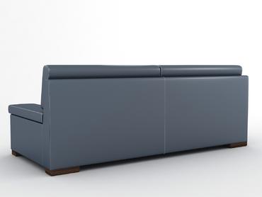 Диван триместен ЧАТАЛДЖА O 218- снимка в цял ръст, сниман в гръб, сив на цвят