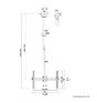Стойка Neomounts Flat Screen Ceiling Mount (Height: 106-156 cm)