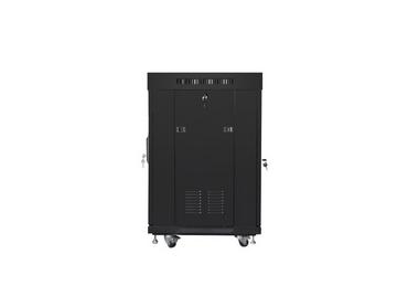 Комуникационен шкаф Lanberg rack cabinet 19' free-standing 15U/600x600 (flat pack) with glass door lcd black v2