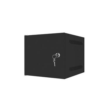 Комуникационен шкаф Lanberg rack cabinet 10” wall-mount 4U / 280x310 for self-assembly (flat pack) with metal door, black