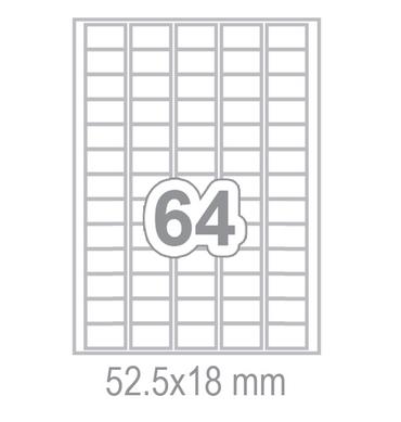 Самозалепващи етикети 52.5x18 64 бр.