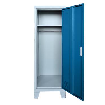 Метален гардероб детски BTL с 1 отделение- отворе, син, празен