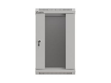 Комуникационен шкаф Lanberg rack cabinet 10' wall-mount 9U/300x300 (flat pack) with glass door grey