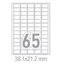 Самозалепващи етикети 38.1x21.2 65 бр.