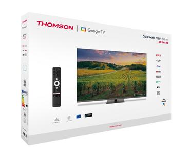 Телевизор Thomson 50' QLED Google TV; 3840 x 2160 (4K UHD), 4000:1, QLED, 60 Hz, DVB-T/T2/C/S/S2, HDR10, Wi-Fi, Bluetooth, LAN, HDMI 2 (2.0) + 2 (2.1), USB 2 (2.0) + 1 (3.0), Hotel mode, Central Swivel Stand, Dark gray