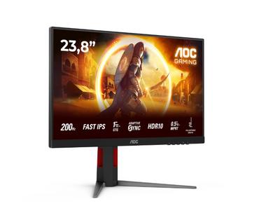 Монитор AOC 24G4HA, 23.8' IPS WLED, 1920x1080@200Hz, 1ms GtG, 0.5ms MPRT, 300cd m/2, 1000:1, 80M:1 DCR, Adaptive Sync, FlickerFree, Low Blue Light, 2Wx2, Tilt, Height Adjust, Pivot, Swivel, 2xHDMI, DP