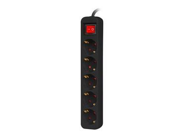 Разклонител Lanberg power strip 3m, 5 sockets, french with circuit breaker quality-grade copper cable, black