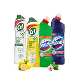 Комплект Хигиена Universal –Абразивен  препарат Cif крем 500 мл и почистващ препарат Domestos 750 мл