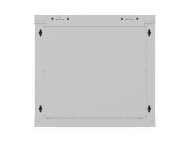 Комуникационен шкаф Lanberg rack cabinet 19' wall-mount 9U/540x350 (flat pack) with glass door grey