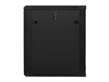 Комуникационен шкаф Lanberg rack cabinet 19' wall-mount 15U / 600x600 for self-assembly (flat pack), black