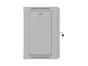 Комуникационен шкаф Lanberg rack cabinet 19' wall-mount 9U/540x350 (flat pack) with glass door grey