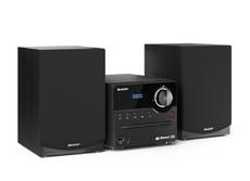 Аудио система Sharp Audio Systems XL-B517D(BK), HI-FI MICRO SYSTEM, 45W total max power output, DAB+ and FM tuner with RDS, Bluetooth v5.0, CD player, USB playback, 3.5mm Aux-in / line-in, Headphone jack, wooden speaker, Black