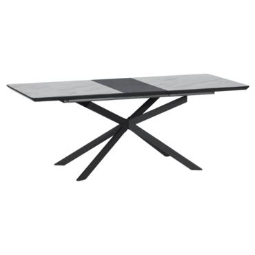 Трапезна маса МАРАЯ- снимка отпред, в два цвята плот