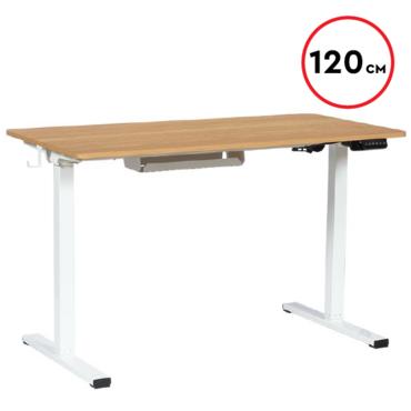 Ергономично бюро КУКУШ 11- бели крака, бук-плот