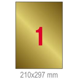 Полиестерни етикети злато 210х297 мм