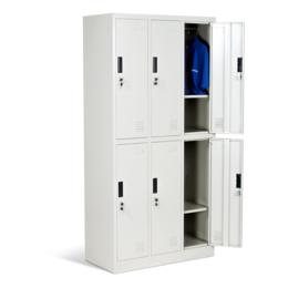 Метален гардероб - с 6 отделения, 185х90х45 см