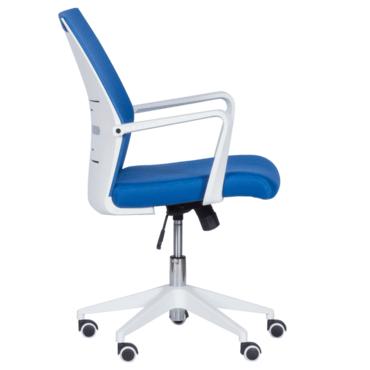 Работен стол КРАСИМИРА-сниман отстрани, бял полипропилен