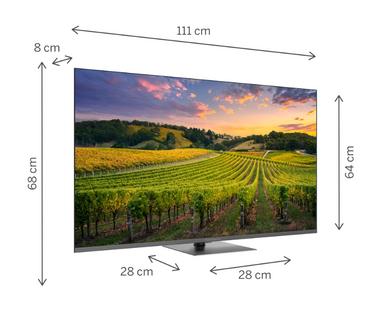 Телевизор Thomson 50' QLED Google TV; 3840 x 2160 (4K UHD), 4000:1, QLED, 60 Hz, DVB-T/T2/C/S/S2, HDR10, Wi-Fi, Bluetooth, LAN, HDMI 2 (2.0) + 2 (2.1), USB 2 (2.0) + 1 (3.0), Hotel mode, Central Swivel Stand, Dark gray